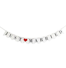 Load image into Gallery viewer, JUST MARRIED BUNTING BANNER
