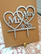 Load image into Gallery viewer, GLITTER MR AND MRS TOPPERS
