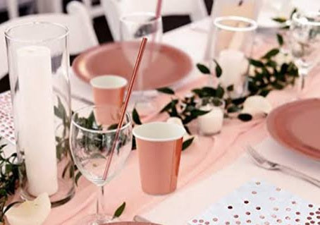 ROSE GOLD PAPER PLATES