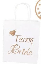 TEAM BRIDE AND TEAM GROOM GIFT BAGS