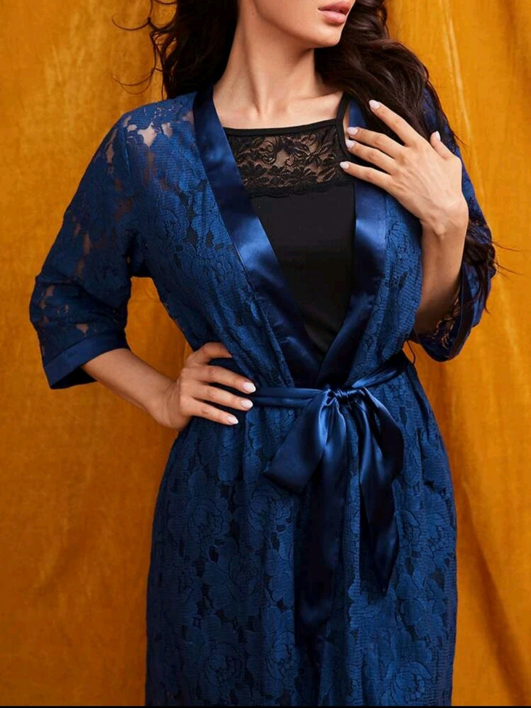LACE GOWN NAVY