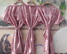 Load image into Gallery viewer, BLUSH PINK SATIN GOWNS WITH WHITE EMBROIDERY
