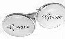 Load image into Gallery viewer, OVAL WEDDING CUFFLINKS
