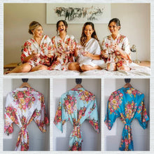 Load image into Gallery viewer, BOHO FLORAL SATIN GOWNS
