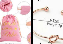 Load image into Gallery viewer, ROSE GOLD INITIAL BANGLE WITH BAG
