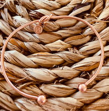 Load image into Gallery viewer, ROSE GOLD INITIAL BANGLE WITH BAG
